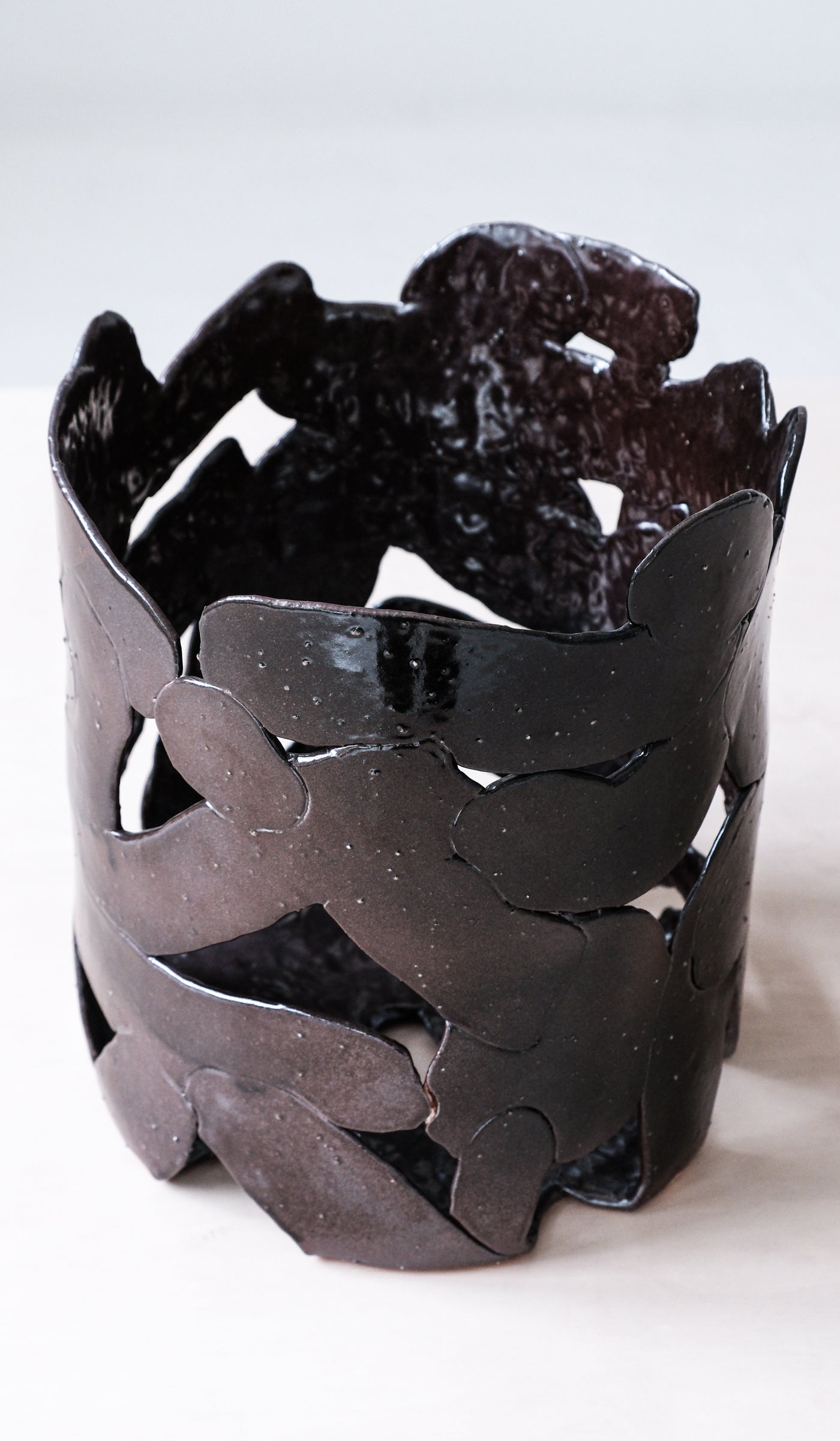 Refined Ceramic Compact Decorative Vessel