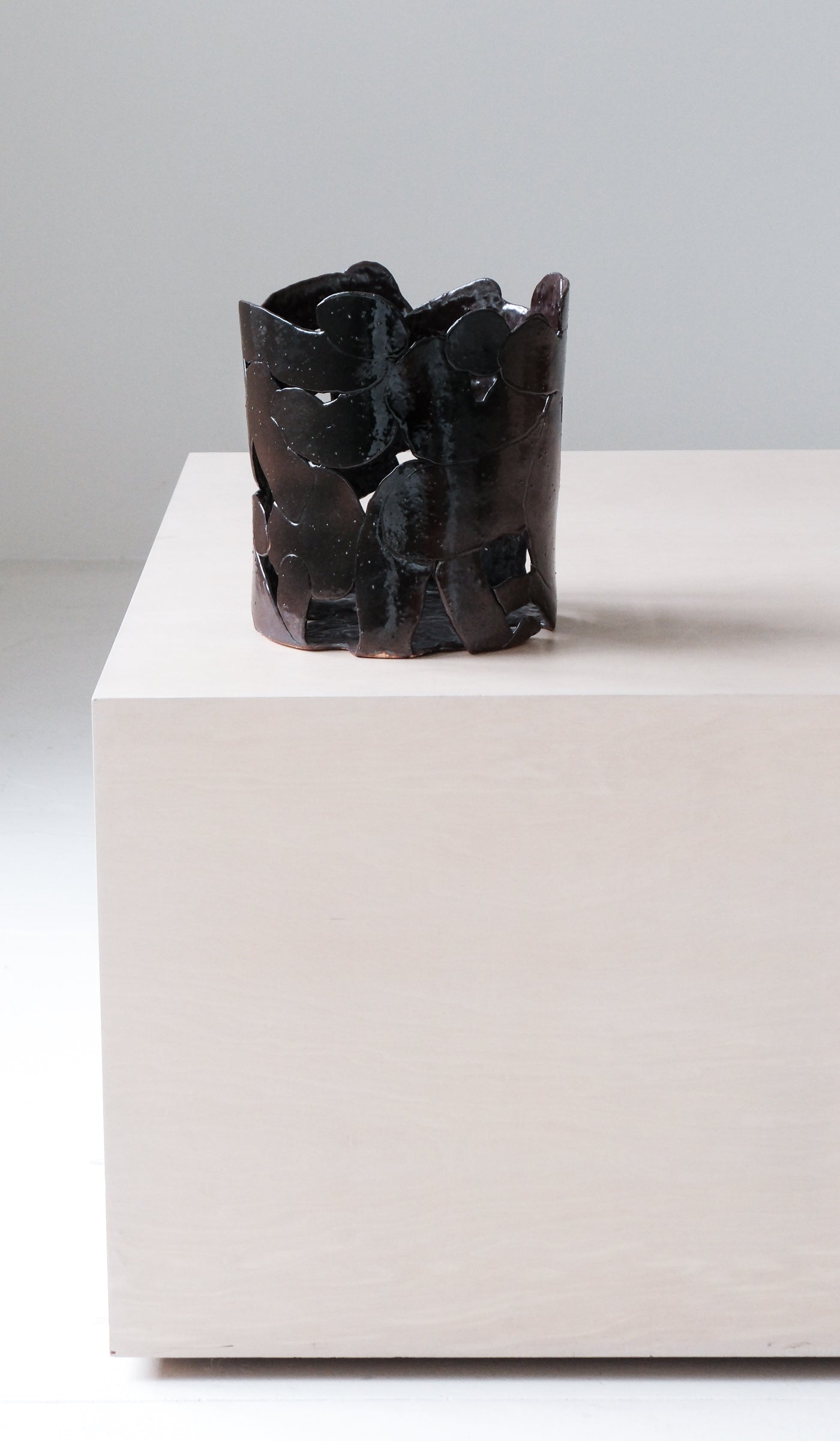 Refined Ceramic Compact Decorative Vessel