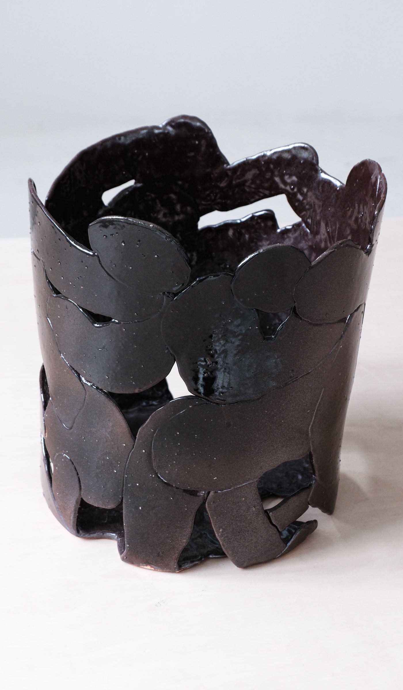 Refined Ceramic Compact Decorative Vessel