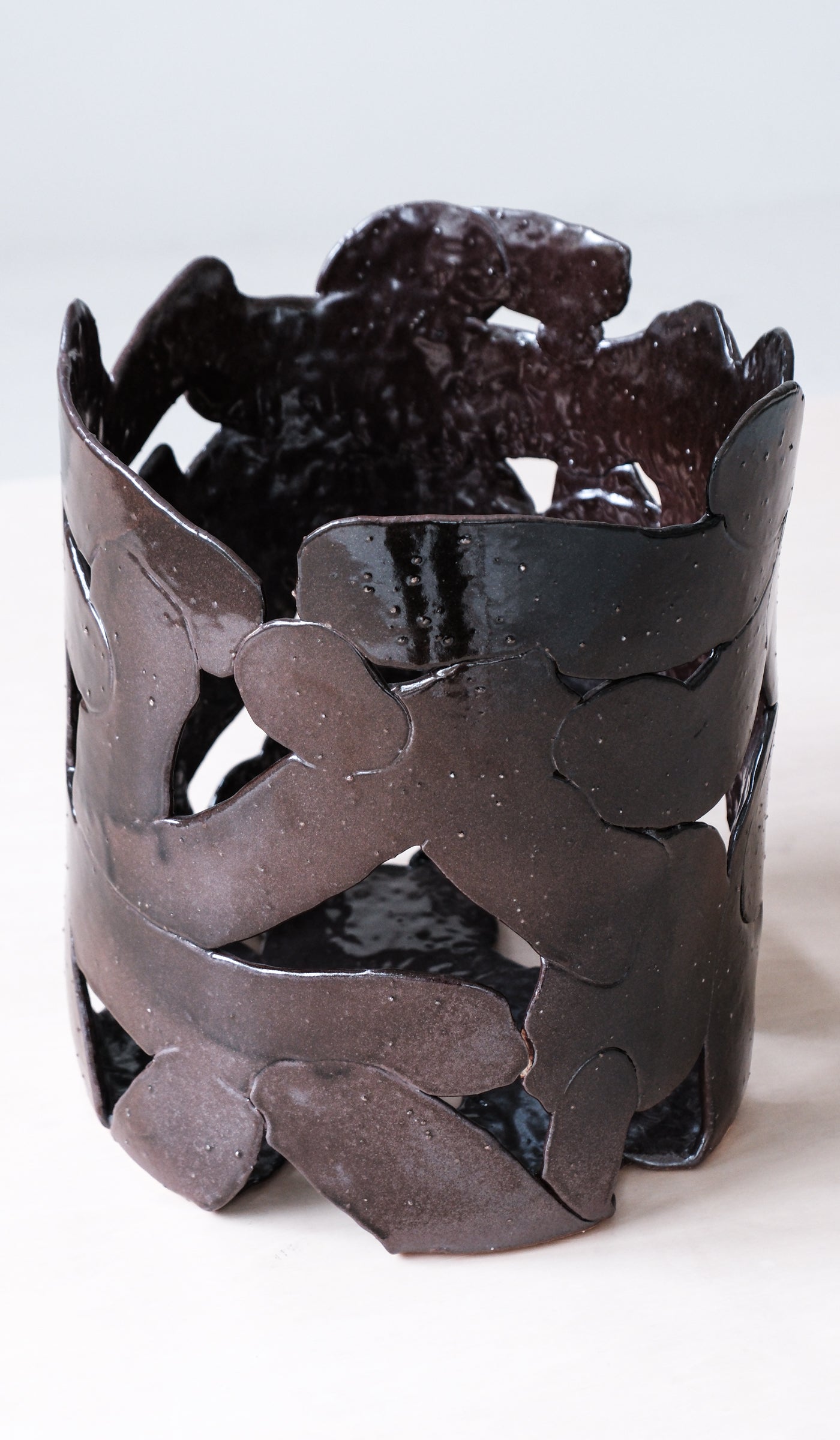 Refined Ceramic Compact Decorative Vessel