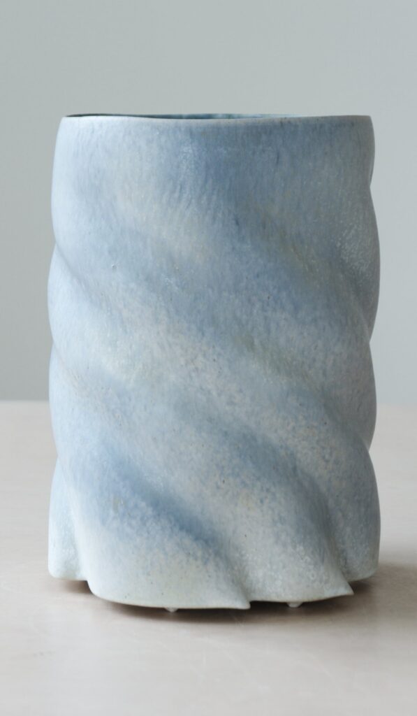 Blue Ceramic Ambient Decorative Vessel