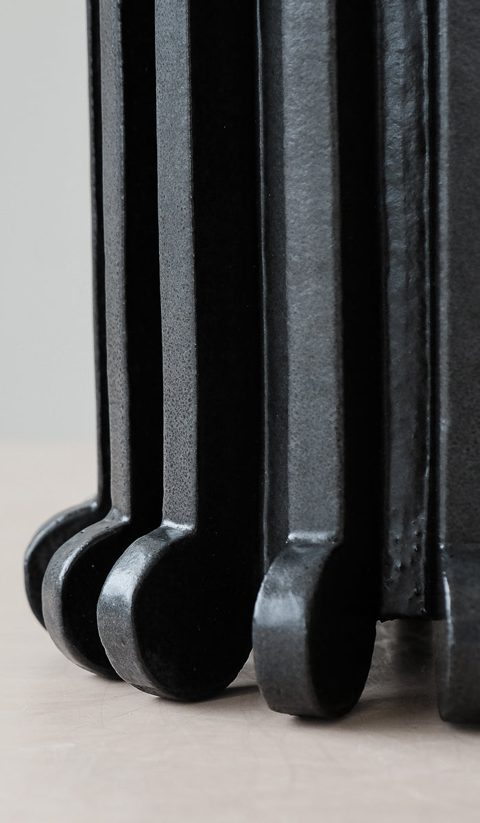Structured Ceramic Soft Glow Decorative Vessel