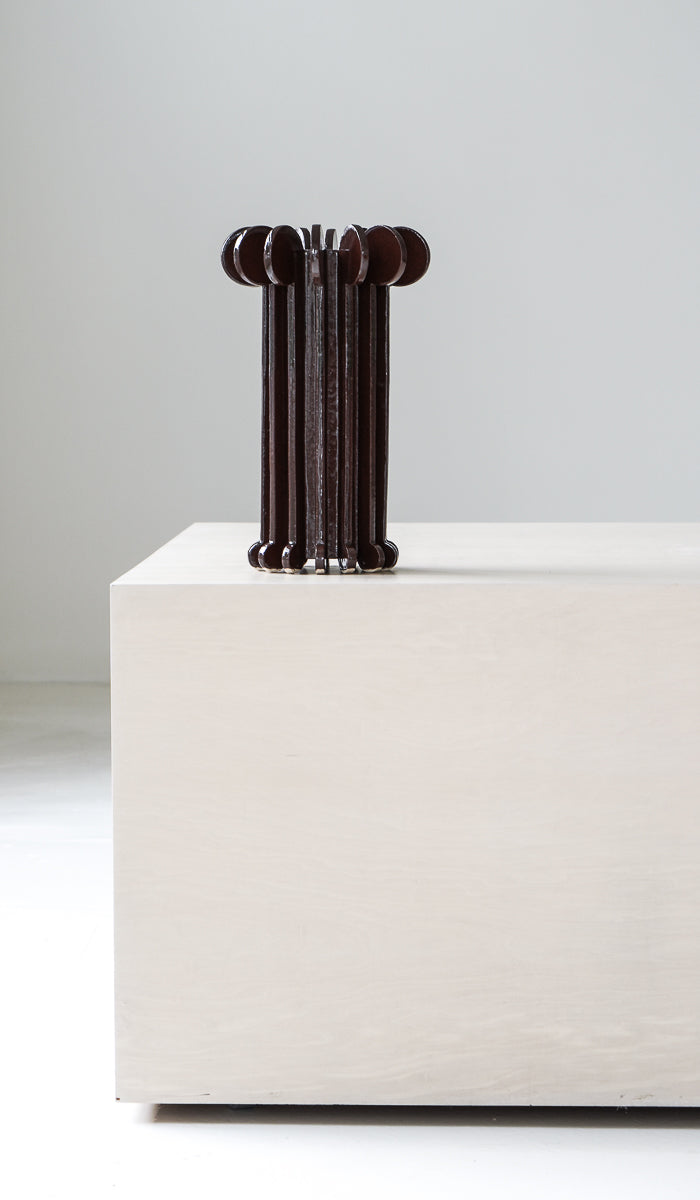 Structured Ceramic Soft Glow Decorative Vessel