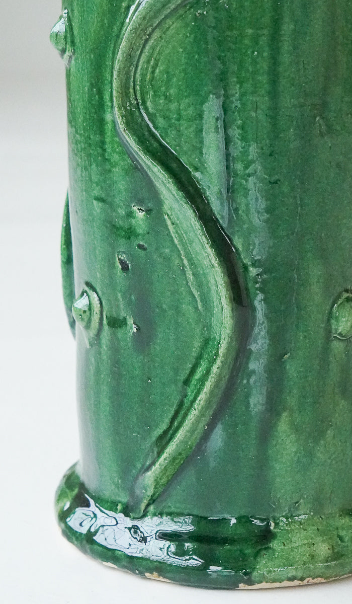 Green Ceramic Compact Decorative Vessel