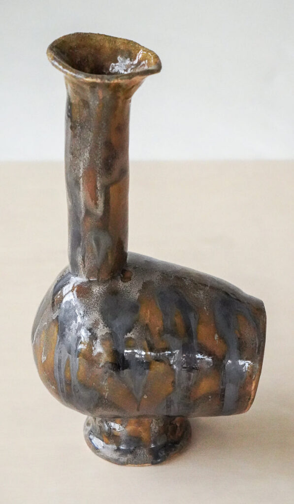 Graphic Ceramic Contemporary Decorative Vessel