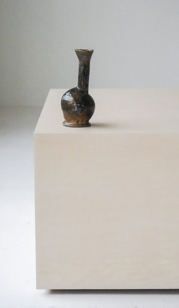 Sculpted Ceramic Compact Decorative Vessel
