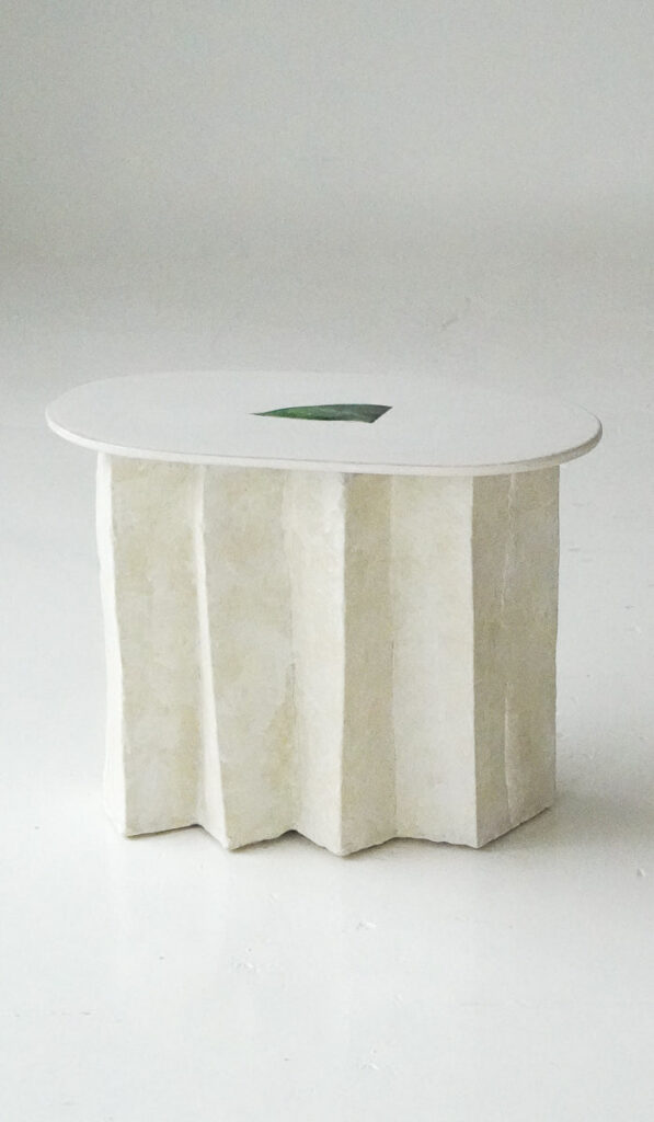 Green Ceramic Faceted Decorative Vessel