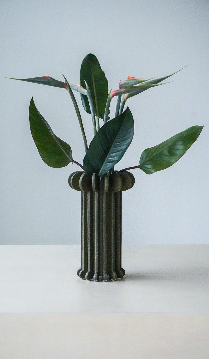 Structured Ceramic Soft Glow Decorative Vessel