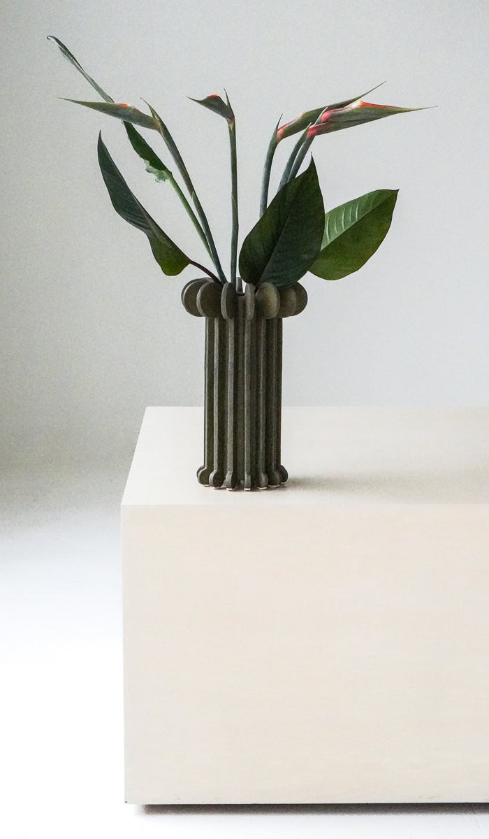 Structured Ceramic Soft Glow Decorative Vessel